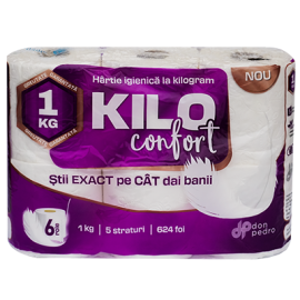 Hartie igienica 5 straturi Kilo Confort 6 role